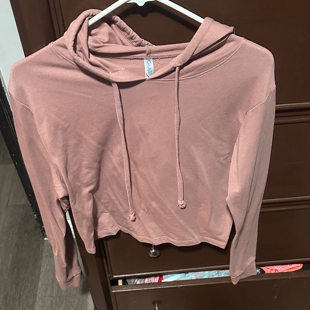 Gilly Hicks Rose Mauve Cropped Hoodie